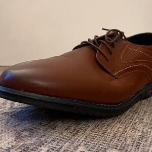 Gatsby Shoes Oxford Derby Men's Brown Faux Leather Dress Shoes